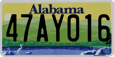 AL license plate 47AY016