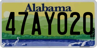 AL license plate 47AY020