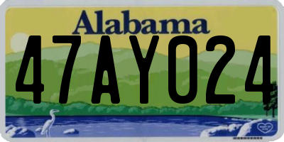 AL license plate 47AY024