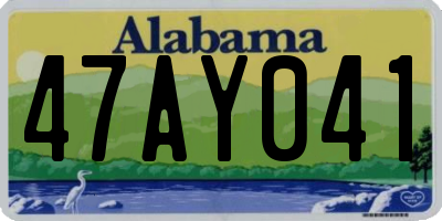 AL license plate 47AY041