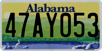 AL license plate 47AY053