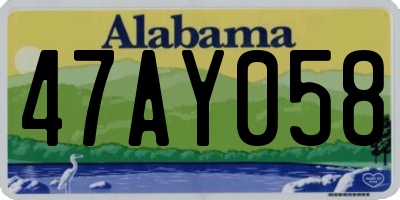 AL license plate 47AY058