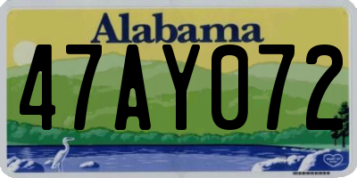 AL license plate 47AY072