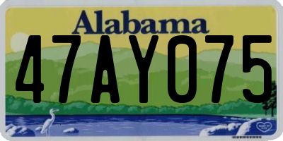AL license plate 47AY075