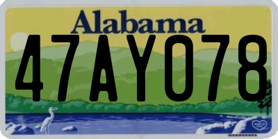 AL license plate 47AY078