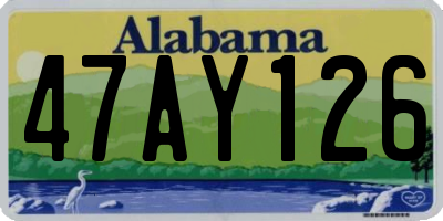 AL license plate 47AY126