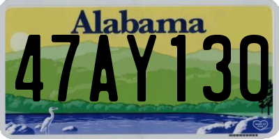 AL license plate 47AY130