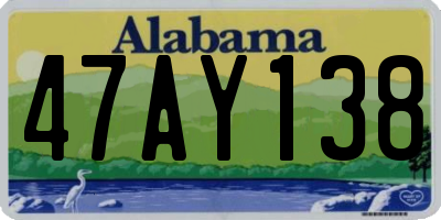AL license plate 47AY138