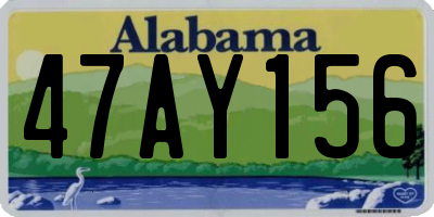 AL license plate 47AY156