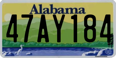 AL license plate 47AY184