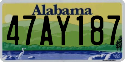 AL license plate 47AY187