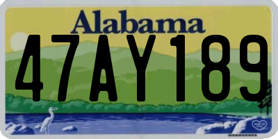 AL license plate 47AY189