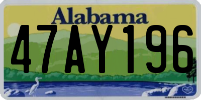 AL license plate 47AY196