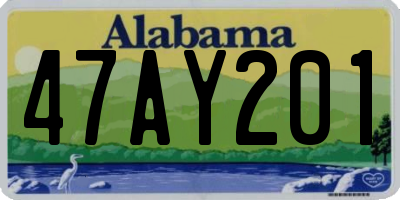 AL license plate 47AY201