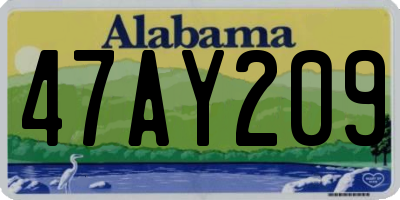 AL license plate 47AY209