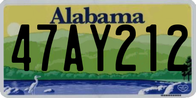 AL license plate 47AY212