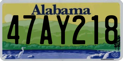 AL license plate 47AY218