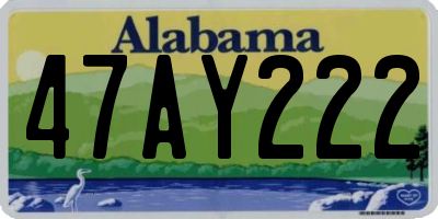 AL license plate 47AY222