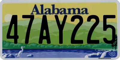 AL license plate 47AY225