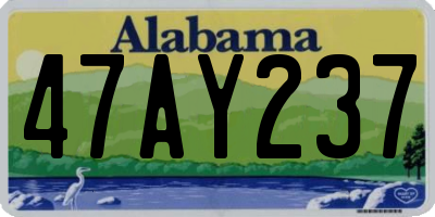 AL license plate 47AY237
