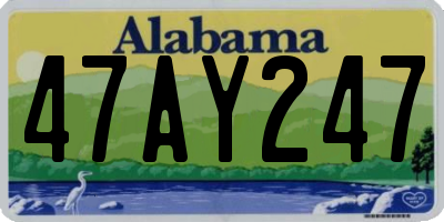 AL license plate 47AY247