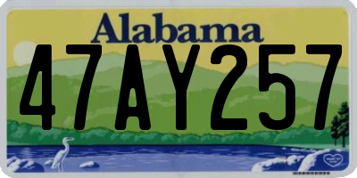 AL license plate 47AY257