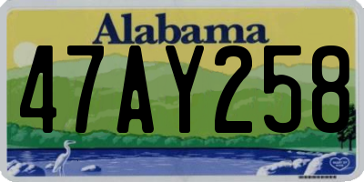 AL license plate 47AY258