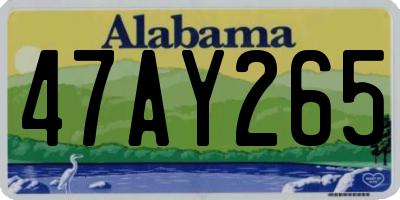AL license plate 47AY265