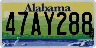 AL license plate 47AY288