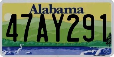 AL license plate 47AY291