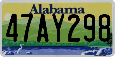 AL license plate 47AY298