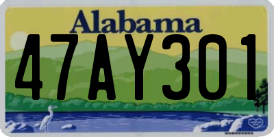 AL license plate 47AY301