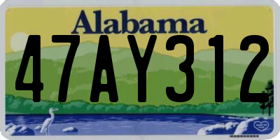 AL license plate 47AY312