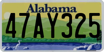 AL license plate 47AY325
