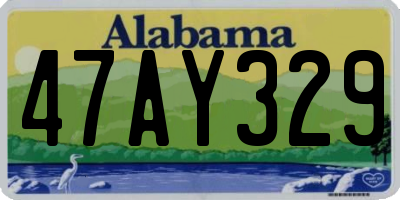AL license plate 47AY329
