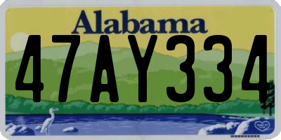 AL license plate 47AY334