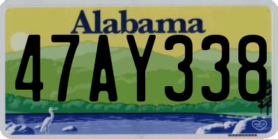 AL license plate 47AY338