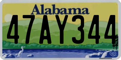 AL license plate 47AY344