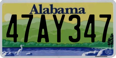 AL license plate 47AY347