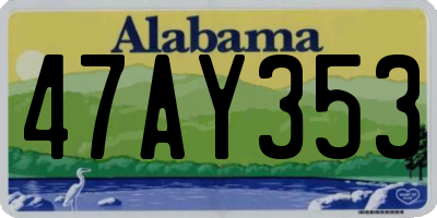 AL license plate 47AY353