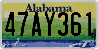 AL license plate 47AY361