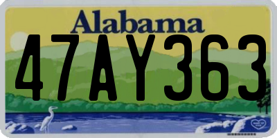 AL license plate 47AY363