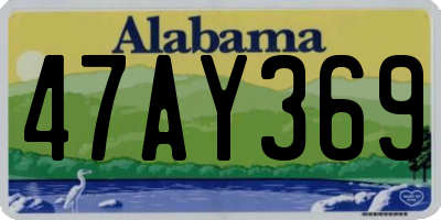 AL license plate 47AY369