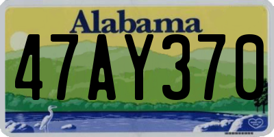 AL license plate 47AY370