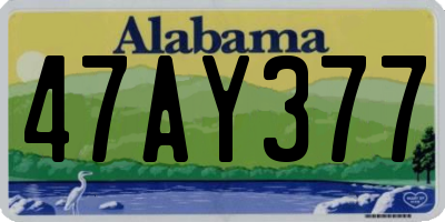 AL license plate 47AY377
