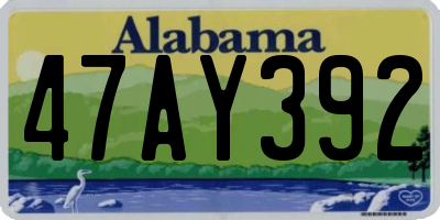 AL license plate 47AY392