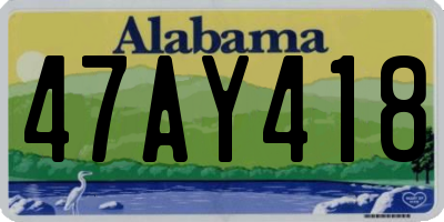 AL license plate 47AY418