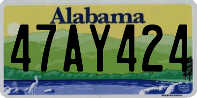 AL license plate 47AY424