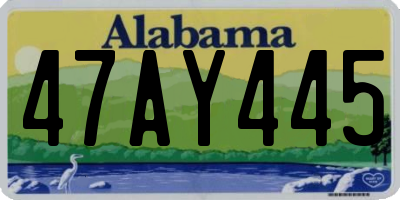 AL license plate 47AY445