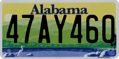 AL license plate 47AY460